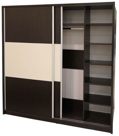 Dormitor Milano cu Pat Tapitat Wenge 160x200 cm