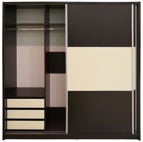 Dormitor Milano cu Pat Tapitat Wenge 160x200 cm