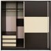 Dormitor Milano cu Pat Tapitat Wenge 160x200 cm